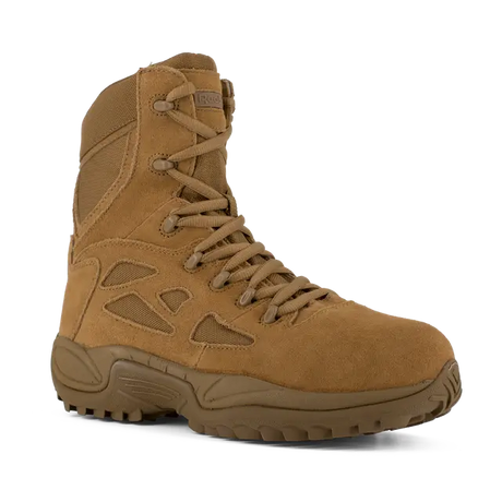 Reebok Work-Rapid Response Rb Military Coyote 8" Stealth Composite Toe Boot With Side Zipper-Steel Toes-3