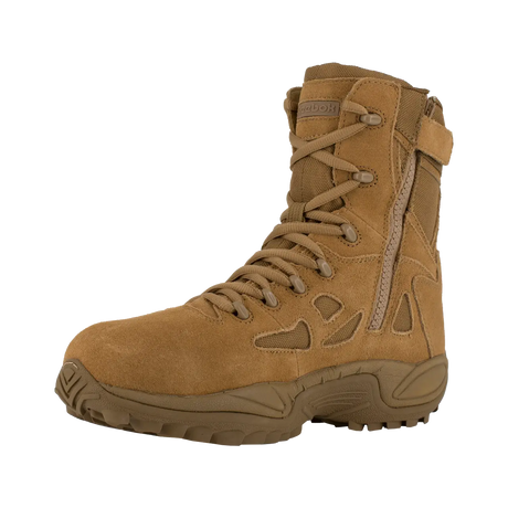 Reebok Work-Rapid Response Rb Military Coyote 8" Stealth Composite Toe Boot With Side Zipper-Steel Toes-4