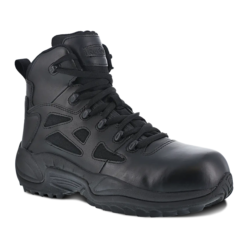 Reebok Work-Rapid Response Rb Tactical Black 6" Composite Toe Stealth Boot with Side Zipper-Steel Toes-3