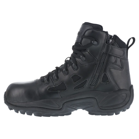 Reebok Work-Rapid Response Rb Tactical Black 6" Composite Toe Stealth Boot with Side Zipper-Steel Toes-5