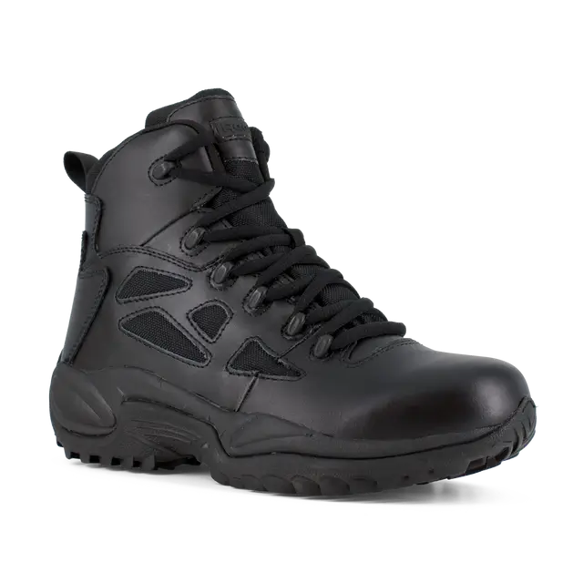 Reebok Work-Rapid Response Rb Tactical Black 6" Stealth Soft Toe Boot with Side Zipper-Steel Toes-2