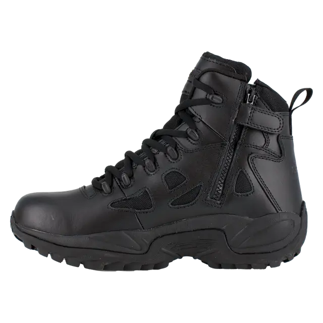 Reebok Work-Rapid Response Rb Tactical Black 6" Stealth Soft Toe Boot with Side Zipper-Steel Toes-3