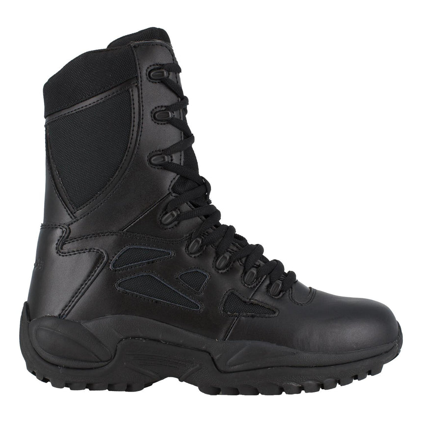 Reebok Work-Rapid Response Rb Tactical Black 8" Stealth Soft Toe Boot With Side Zipper-Steel Toes-1