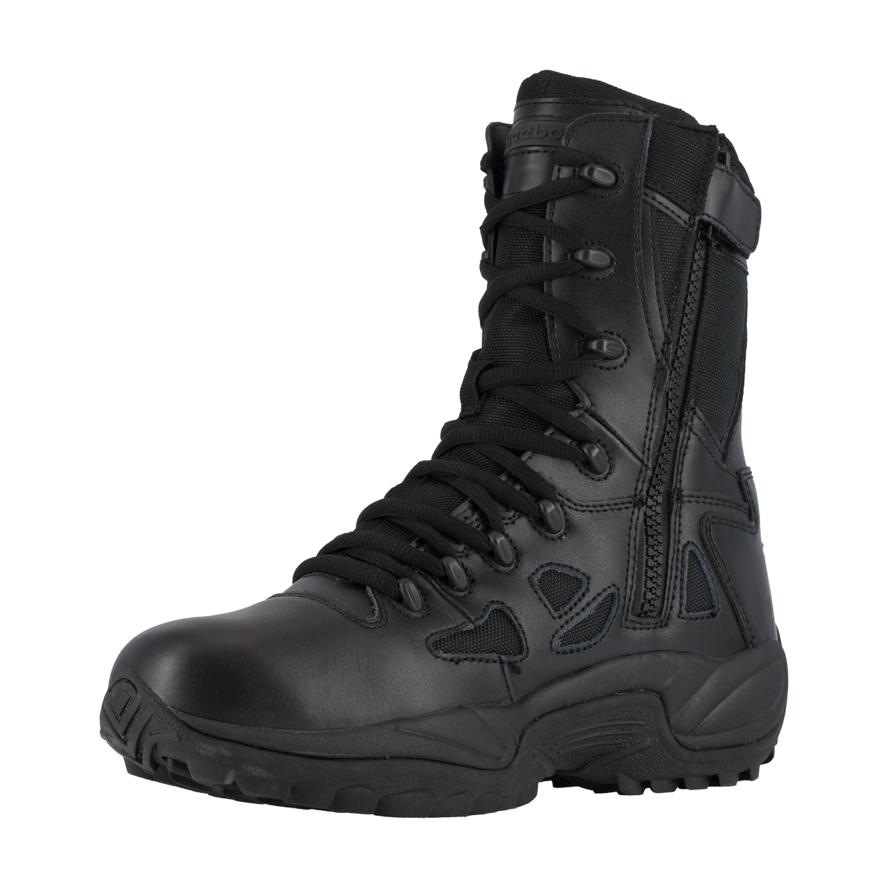 Reebok Work-Rapid Response Rb Tactical Black 8" Stealth Soft Toe Boot With Side Zipper-Steel Toes-5