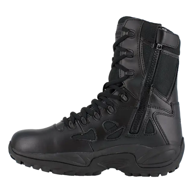 Reebok Work-Rapid Response Rb Tactical Black 8" Stealth Soft Toe Boot With Side Zipper Waterproof-Steel Toes-5