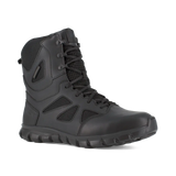 Reebok Work-Sublite Cushion Black 8" Tactical Soft Toe Boot with Side Zipper Black Waterproof-Steel Toes-3