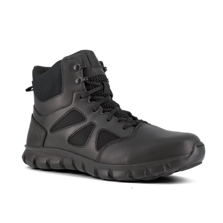 Reebok Work-Sublite Cushion Tactical Black 6" Stealth Soft Toe Boot with Side Zipper-Steel Toes-5