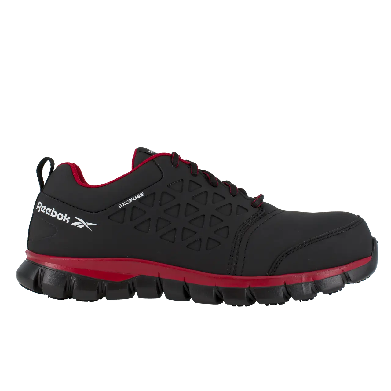 Reebok Work-Sublite Cushion Work Athletic Composite Toe Black,Red-Steel Toes-1