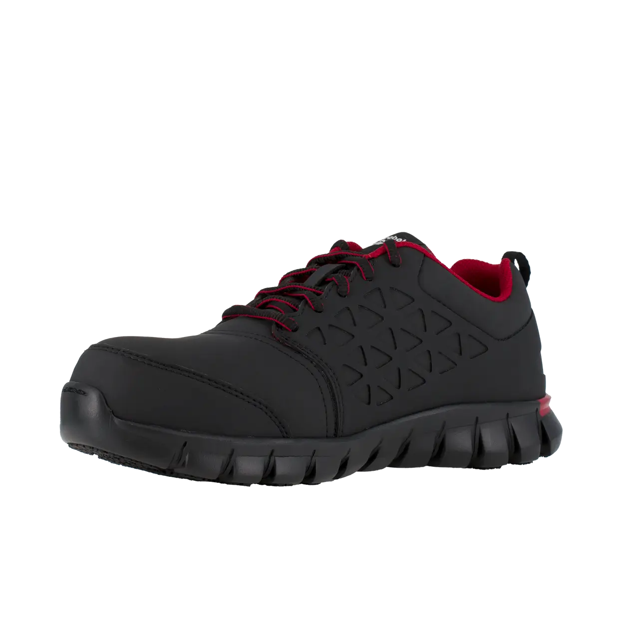 Reebok Work-Sublite Cushion Work Athletic Composite Toe Black,Red-Steel Toes-3