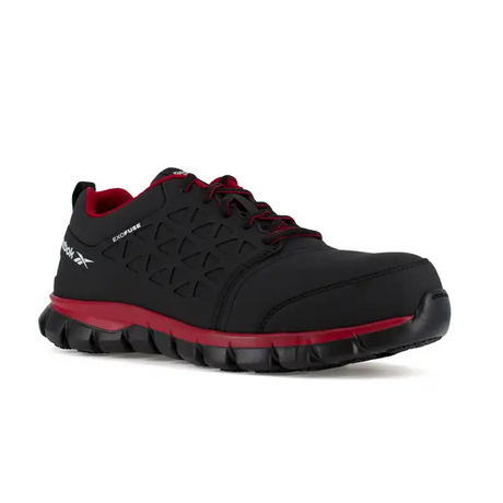 Reebok Work-Sublite Cushion Work Athletic Composite Toe Black,Red-Steel Toes-5