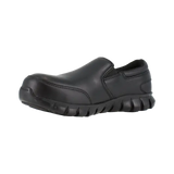 Reebok Work-Sublite Cushion Work Athletic Slip On Composite Toe Black Leather-Steel Toes-3