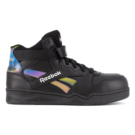 Reebok Work-Women's BB4500 Work High Top Composite Toe Work Sneaker Black and Holographic Spectrum-Steel Toes-1