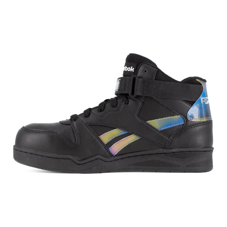 Reebok Work-Women's BB4500 Work High Top Composite Toe Work Sneaker Black and Holographic Spectrum-Steel Toes-3