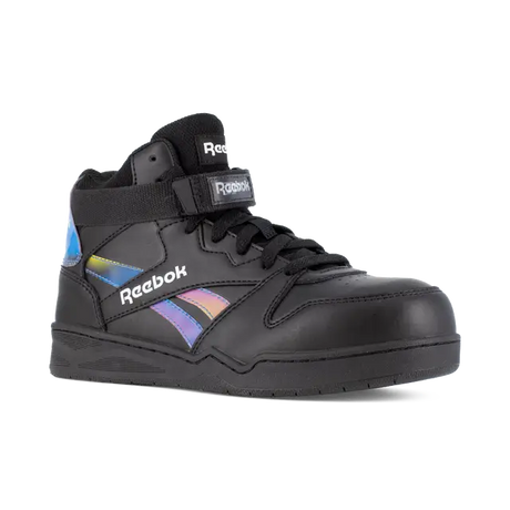 Reebok Work-Women's BB4500 Work High Top Composite Toe Work Sneaker Black and Holographic Spectrum-Steel Toes-4