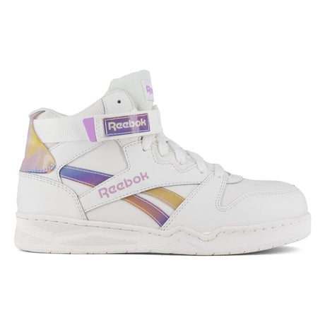 Reebok Work-Women's BB4500 Work High Top Composite Toe Work Sneaker White and Holographic-Steel Toes-1