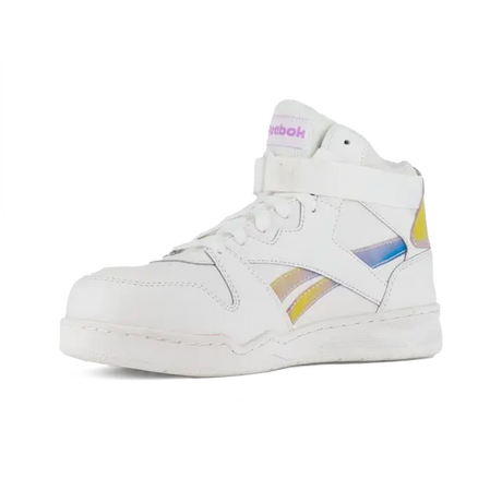 Reebok Work-Women's BB4500 Work High Top Composite Toe Work Sneaker White and Holographic-Steel Toes-2