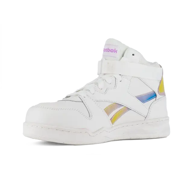 Reebok Work-Women's BB4500 Work High Top Composite Toe Work Sneaker White and Holographic-Steel Toes-2