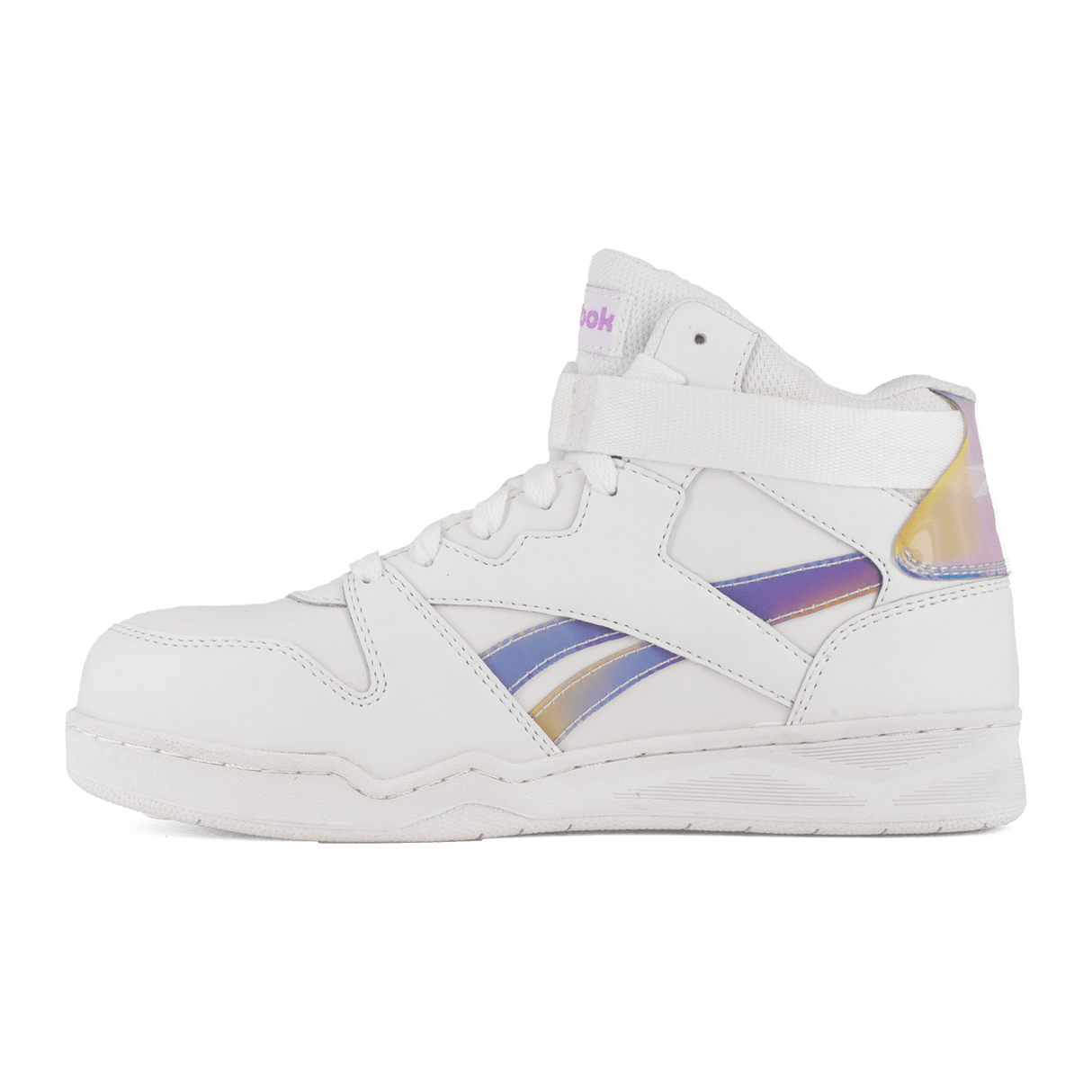 Reebok Work-Women's BB4500 Work High Top Composite Toe Work Sneaker White and Holographic-Steel Toes-5