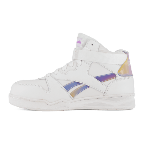 Reebok Work-Women's BB4500 Work High Top Composite Toe Work Sneaker White and Holographic-Steel Toes-5