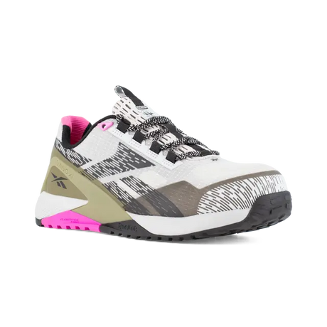 Reebok Work-Women's Nano X1 Adventure Work Athletic Composite Toe Silver, Army Green, and Pink-Steel Toes-4