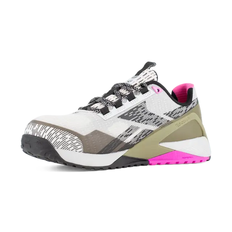 Reebok Work-Women's Nano X1 Adventure Work Athletic Composite Toe Silver, Army Green, and Pink-Steel Toes-5