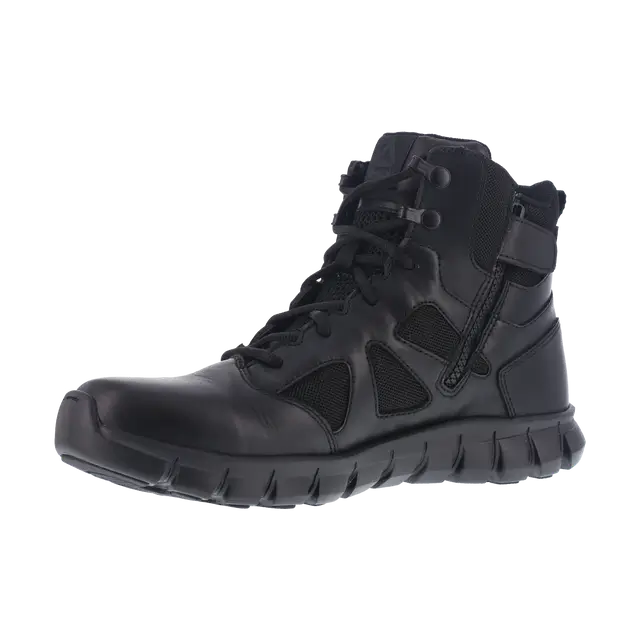 Reebok Work-Women's Sublite Cushion Tactical Soft Toe Boot Black 6" with Side Zipper-Steel Toes-3