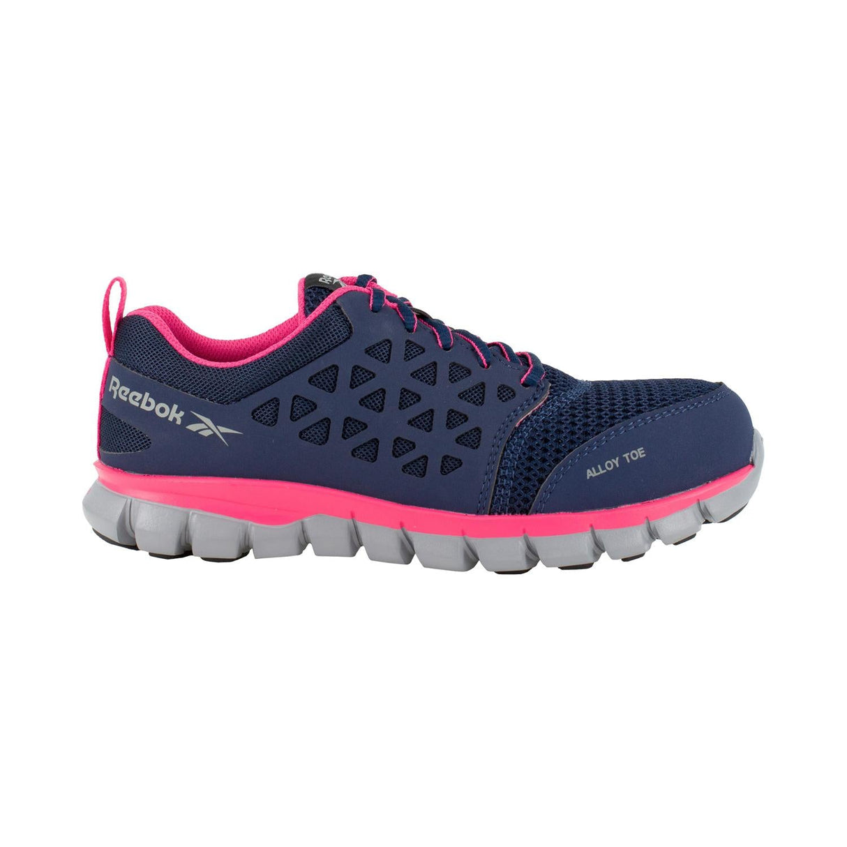 Reebok Work-Women's Sublite Cushion Work Athletic Alloy Toe Blue, Pink-Steel Toes-1