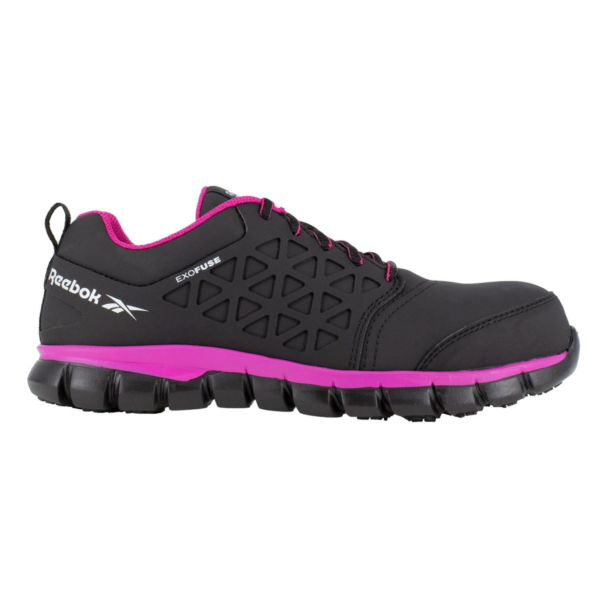 Reebok Work-Women's Sublite Cushion Work Athletic Composite Toe Black/Pink-Steel Toes-1