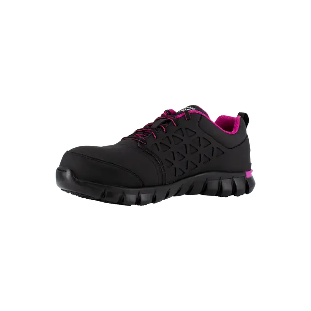 Reebok Work-Women's Sublite Cushion Work Athletic Composite Toe Black/Pink-Steel Toes-4