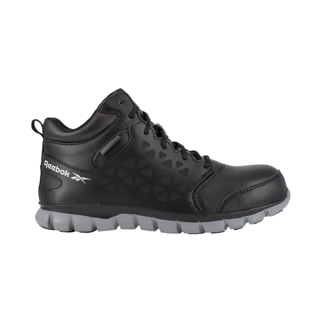 Reebok Work-Women's Sublite Cushion Work Athletic Mid-Cut Composite Toe Black Waterproof-Steel Toes-1