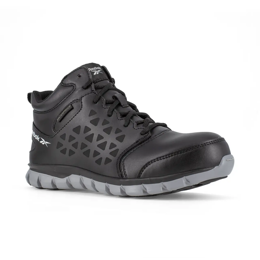 Reebok Work-Women's Sublite Cushion Work Athletic Mid-Cut Composite Toe Black Waterproof-Steel Toes-2