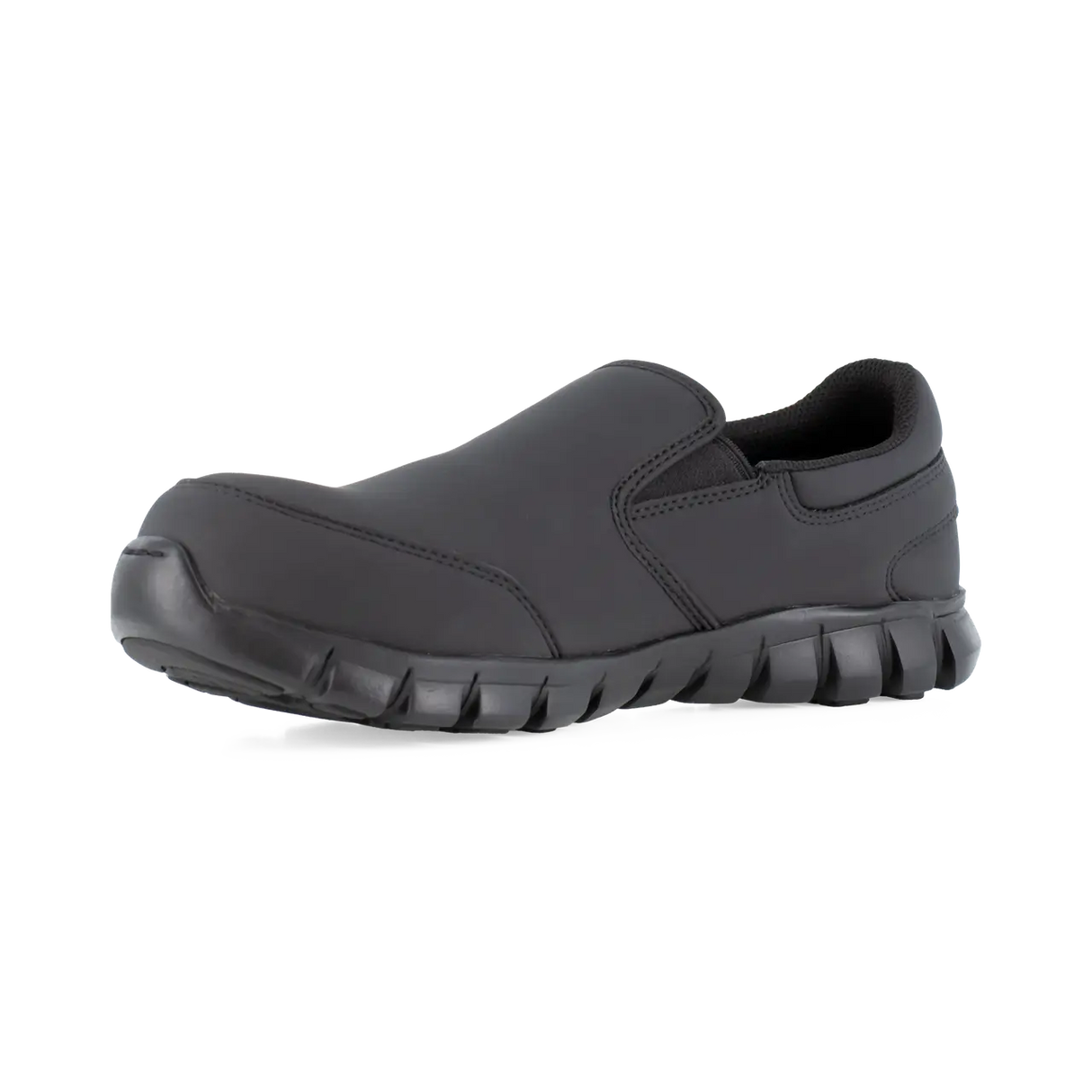 Reebok Work-Women's Sublite Cushion Work Athletic Slip-On Composite Toe Black-Steel Toes-4