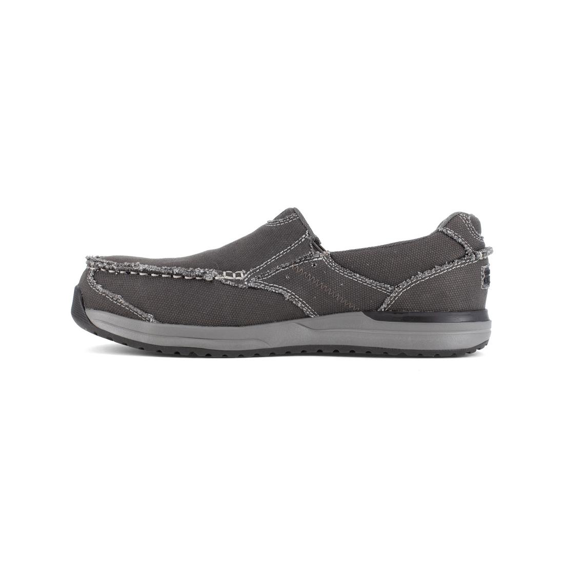 Rockport Works Langdon Composite-Toe Slip On Work Shoe Charcoal RK2150 Medial Image