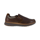 Rockport Works Primetime Casuals Steel-Toes Slip On Work Shoe Brown RK5710 Hero Image