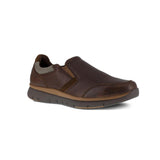 Rockport Works Primetime Casuals Steel-Toes Slip On Work Shoe Brown RK5710 Lateral Image