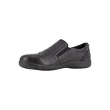 Rockport Works Women's Daisy Work Alloy-Toe Slip On Work Shoe Black RK761 Angled Medial Image