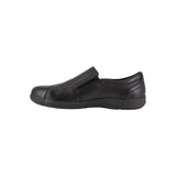 Rockport Works Women's Daisy Work Alloy-Toe Slip On Work Shoe Black RK761 Medial Image