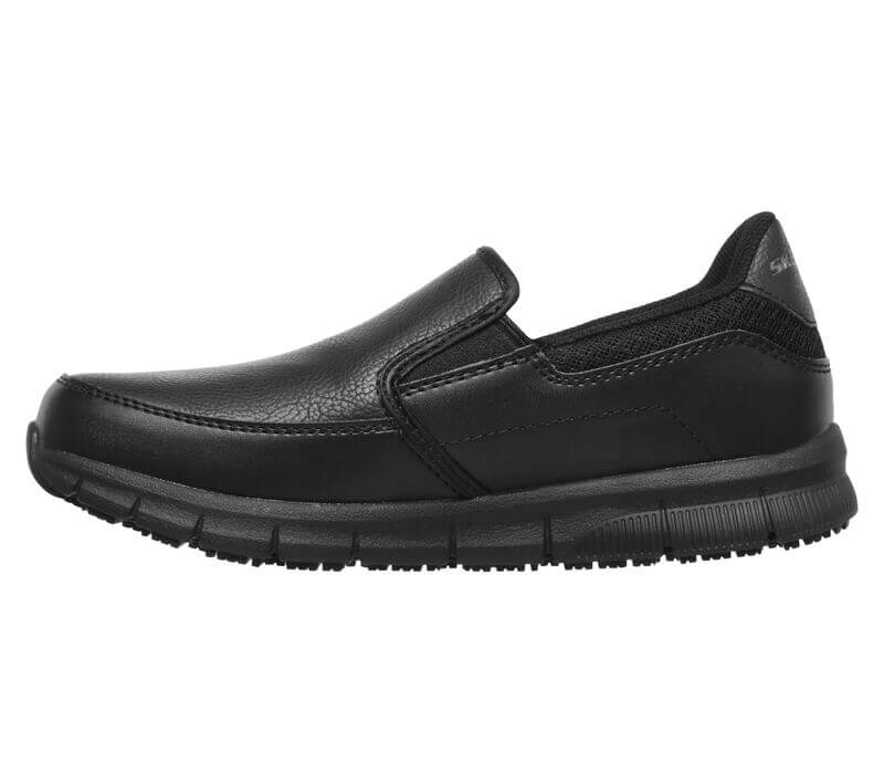 Skechers Work-Women's Nampa Slip-on Annod Relaxed Fit Slip Resistant Shoe Black-Steel Toes-5