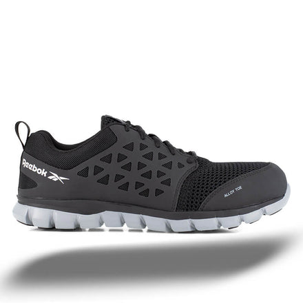 Reebok Work Shoe: Black shoe with alloy toe.