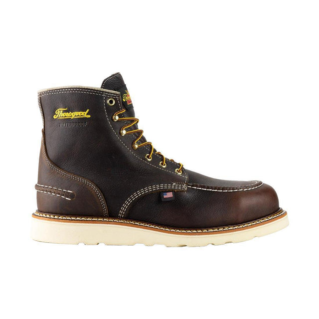 Thorogood 1957 Series 6" Waterproof Moc Toe Boot with Maxwear Wedge Briar Pitstop 814-3600 Hero