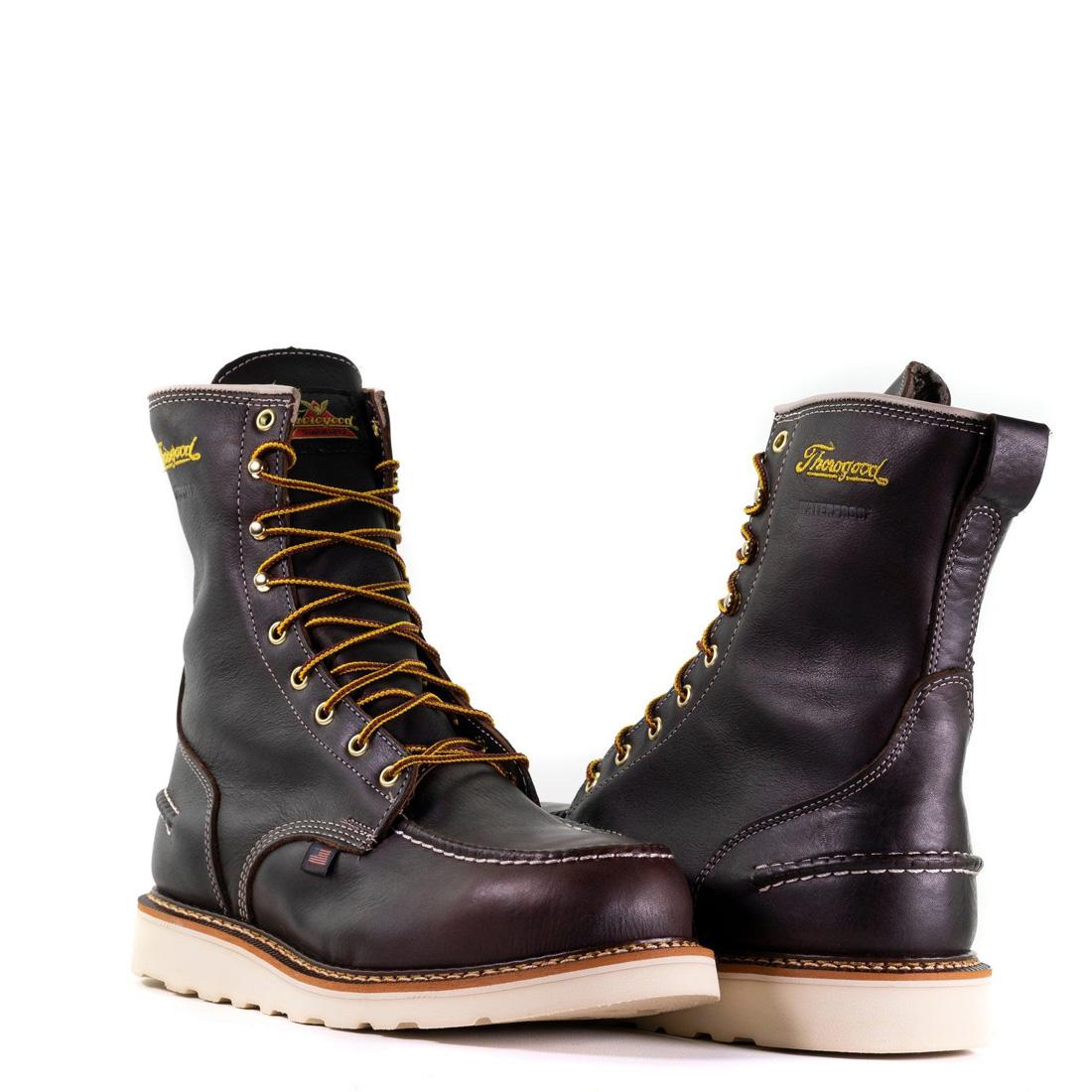 Thorogood 1957 Series 8" Waterproof Steel-Toe Moc Toe Boot with Maxwear Wedge Briar Pitstop 804-3800 Image 2