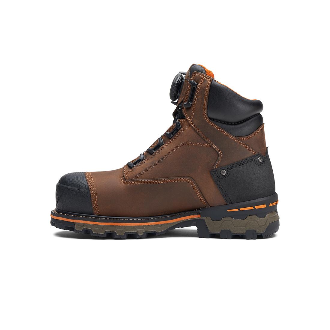 Timberland Pro Boondock 6-Inch Waterproof Composite-Toe Work Boot Boa Fp Csa Full Grain Medium Brown korn, TB0A66KY Medial Image