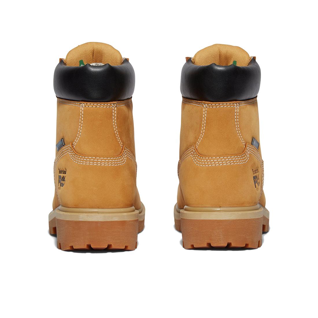 Timberland Pro Direct Attach 6-Inch Waterproof Steel-Toe Work Boot Ins 200G Wheat korn, TB0A2QVU Pair Rear Image