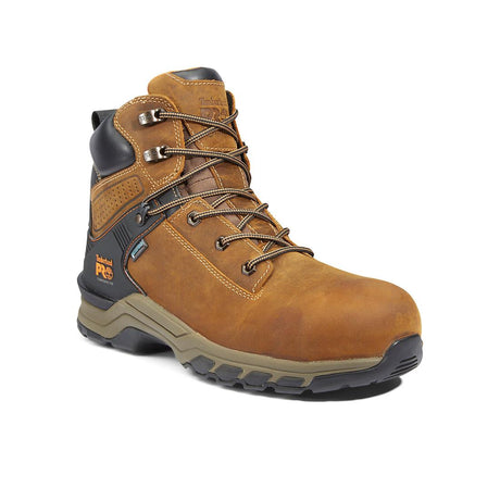 Timberland Pro Hypercharge 6-Inch Waterproof Nano-Toe Work Boot Brown korn, TB1A1RVS Angled Image 2