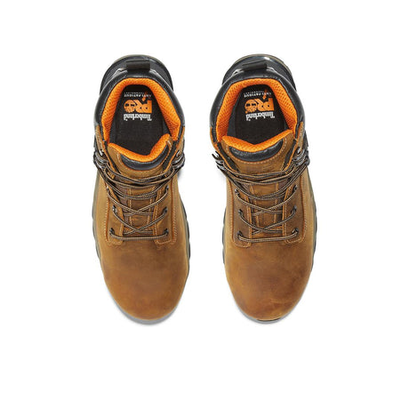 Timberland Pro Hypercharge 6-Inch Waterproof Nano-Toe Work Boot Brown korn, TB1A1RVS Top Image