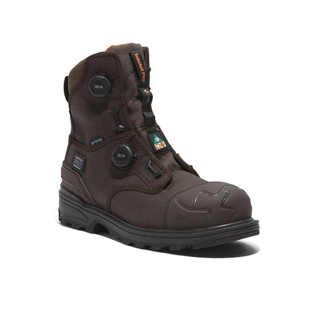 Timberland Pro Magnitude 8-Inch Waterproof Composite-Toe Work Boot Boa Fp Csa Ballistic Nylon Dark Brown korn, TB0A66MK Angled Image 2