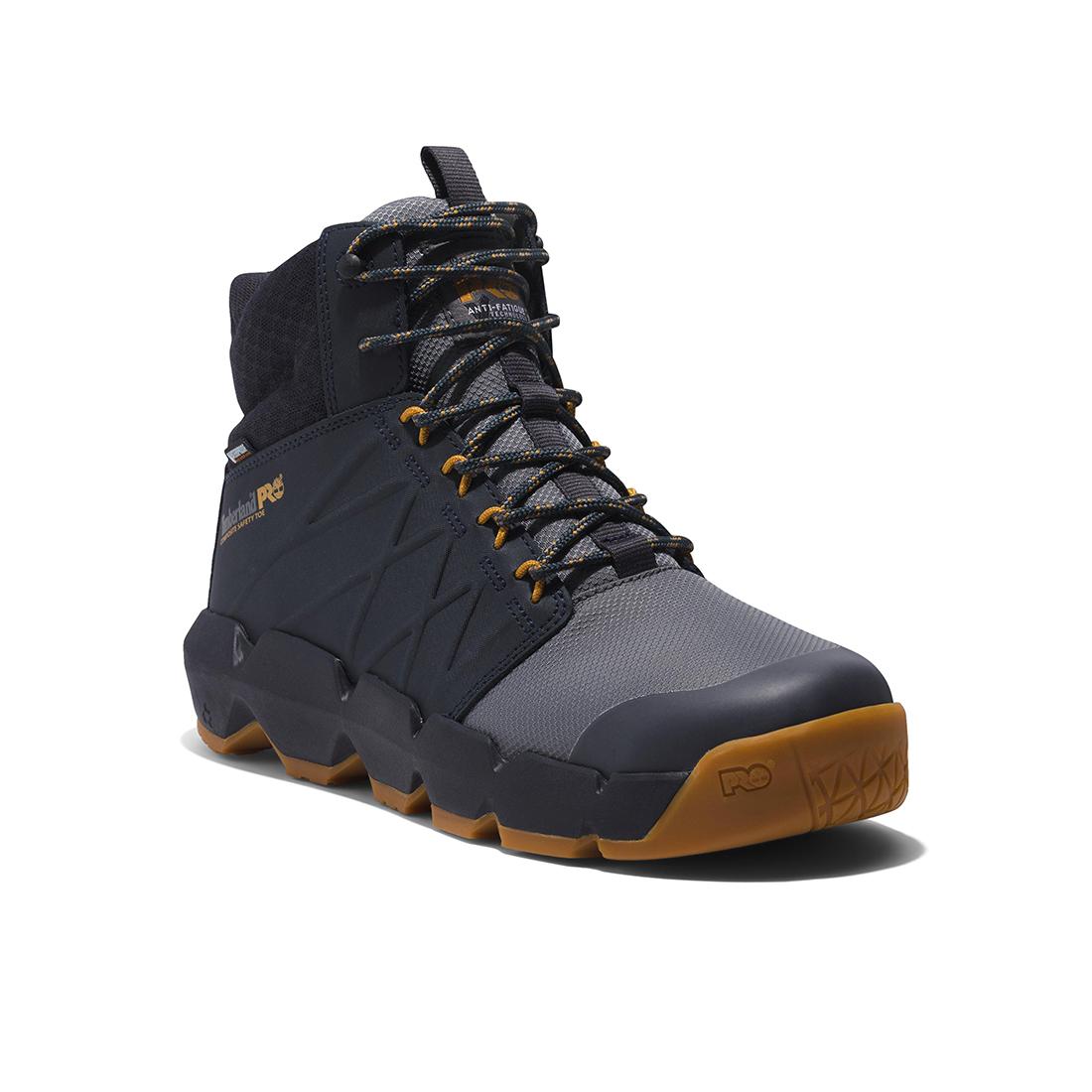 Timberland Pro Morphix 6In Waterproof Composite-Toe Work Boot Grey korn, TB1A5YFU Angled Image 2