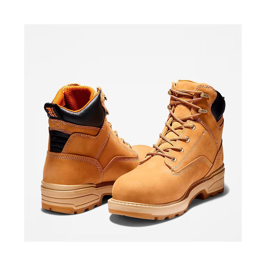 Timberland Pro Resistor 6-Inch Waterproof Composite-Toe Work Boot Ins 200G Wheat korn, TB0A121H Pair Lateral Image