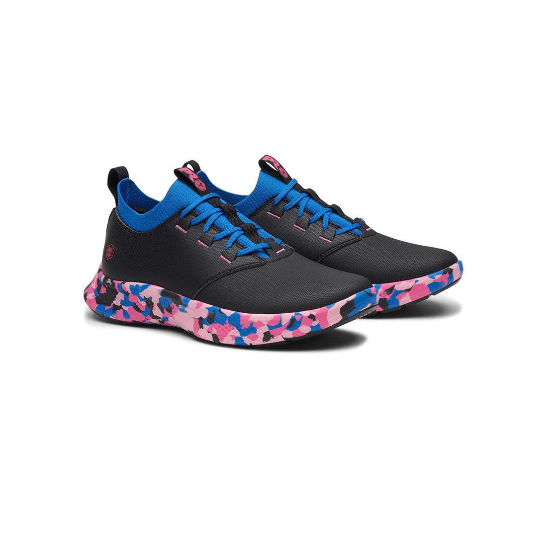 Timberland Pro Solace MAX Slip Resistant Shoe Black/Blue korn, TB0A66RB Pair Lateral Image