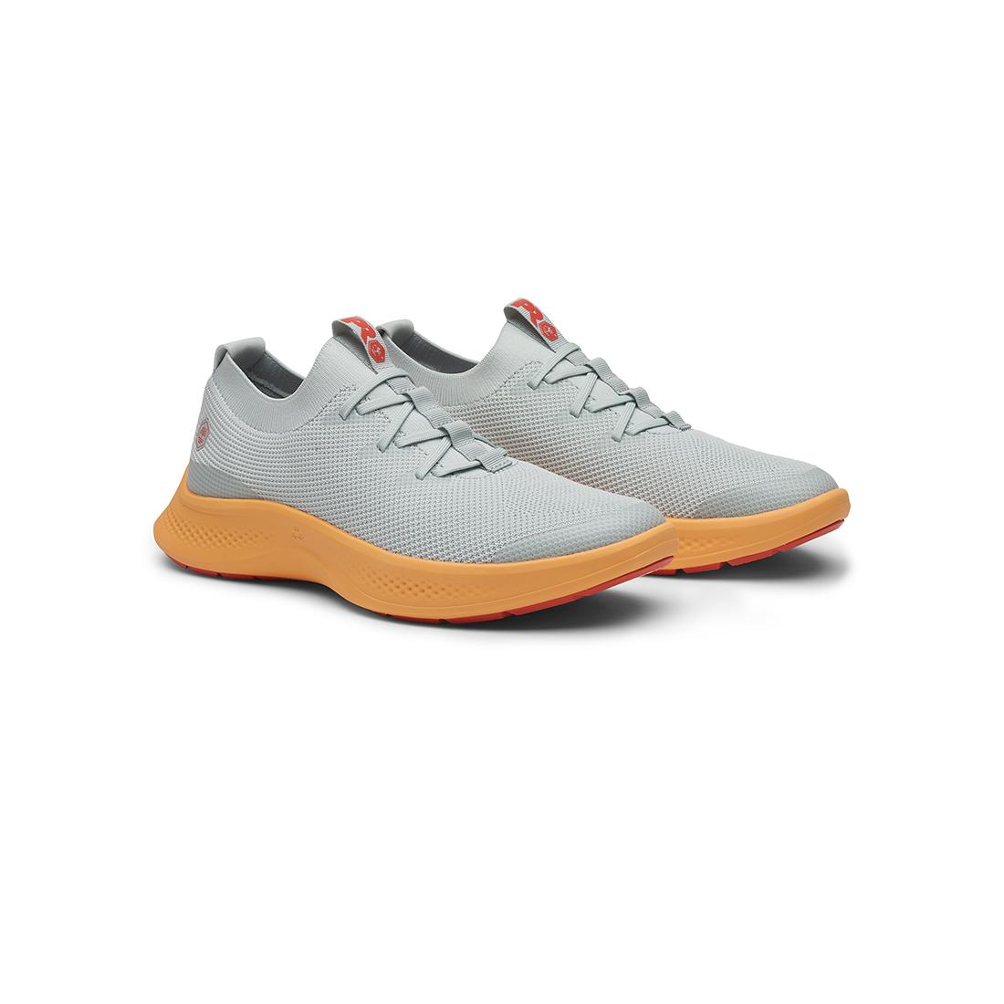 Timberland Pro Solace Slipon Knit Work Shoe Grey/Orange korn, TB0A66RY Pair Lateral Image